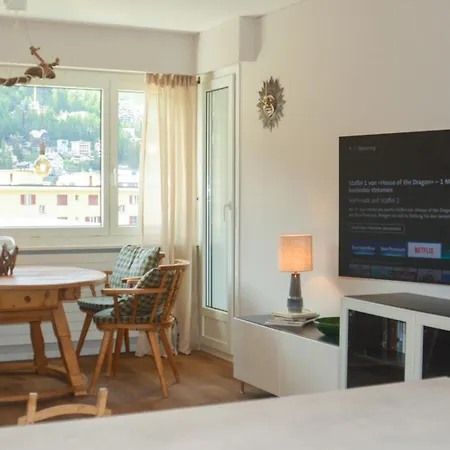 swissme-Seeblick-Balkon-55qm-Parkplatz-Nahe Bergbahn St. Moritz Exterior foto